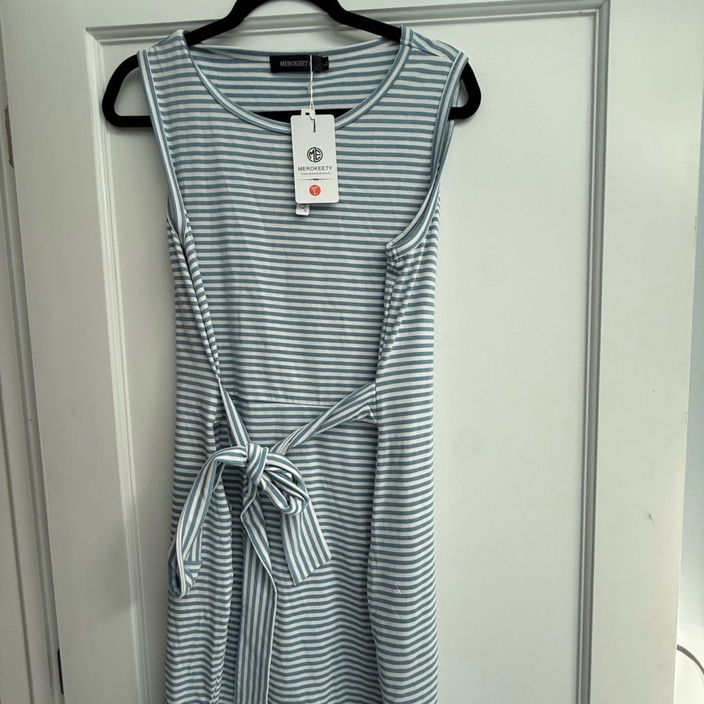 NWT marokeety striped dress size L